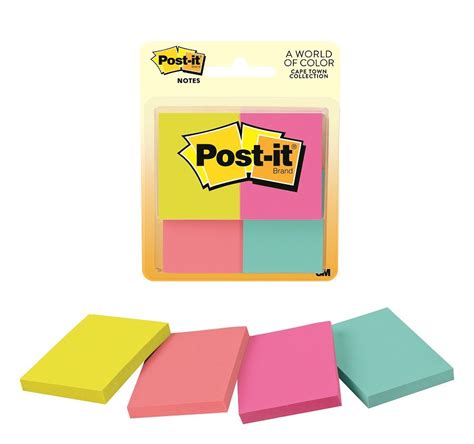 3M Post-it Notes 653-4AF 1.5X2, Cape Town Colours | Shop Today. Get it ...