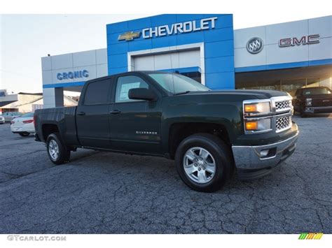 2015 Rainforest Green Metallic Chevrolet Silverado 1500 Lt Crew Cab