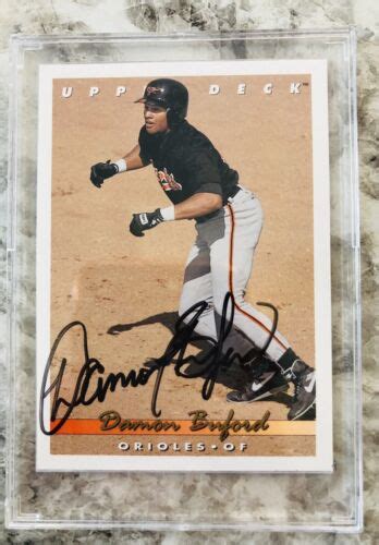 Damon Buford Autographed Orioles Upper Deck Baseball Card EBay