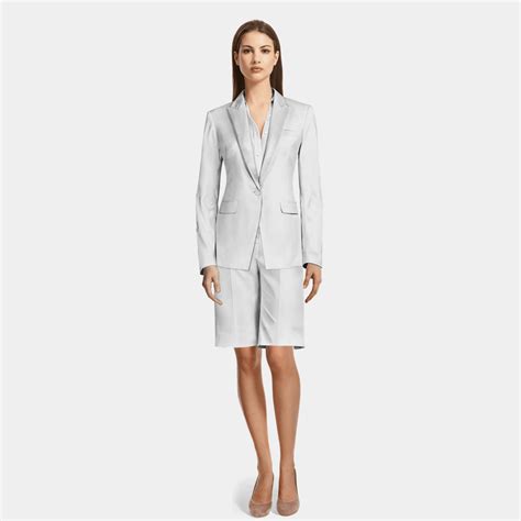 White Linen Bermuda Suit Sumissura