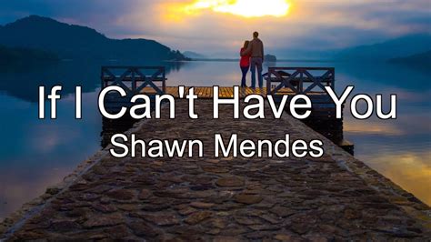 Shawn Mendes If I Cant Have You Lyrics Youtube