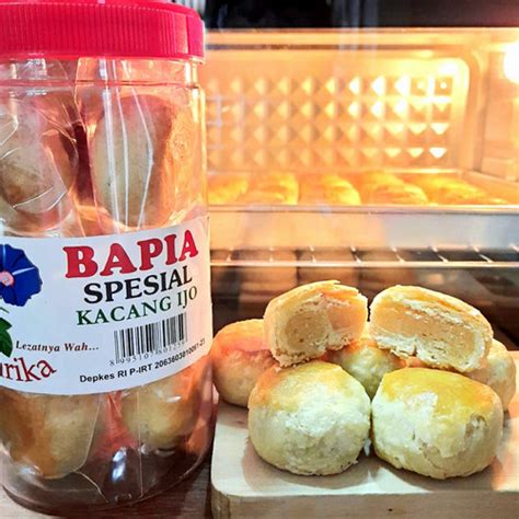 Jual Bakpia Bapia Barika Kacang Ijo Hijau Kue Pia Enak Lezat Toples Isi