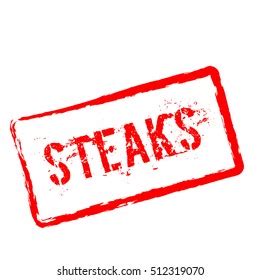 Steaks Red Rubber Stamp Isolated On Stock Vector Royalty Free