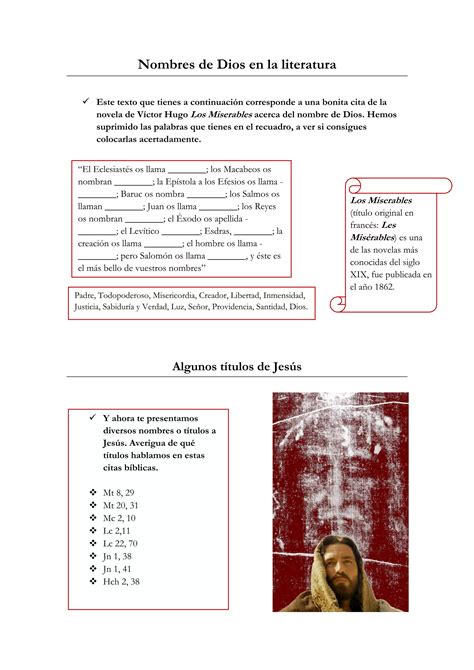 Nombres De Dios Y T Tulos Jes S Pdf