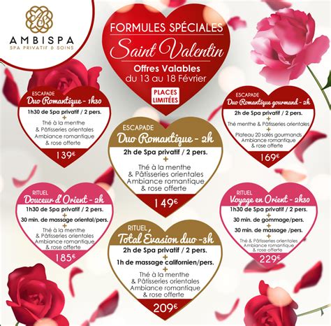 Offres Saint Valentin AmbiSpa Spa Privatif Soins Lille