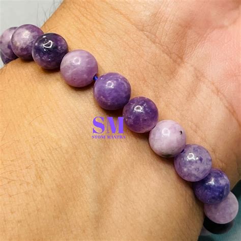 Fengshui Gemstone Bracelt Natural Lepidolite Crystal Bracelet Embrace