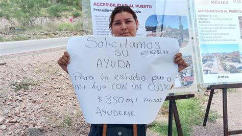 Madre pide apoyo a Alfonso Durazo en su visita a Guaymas para operación