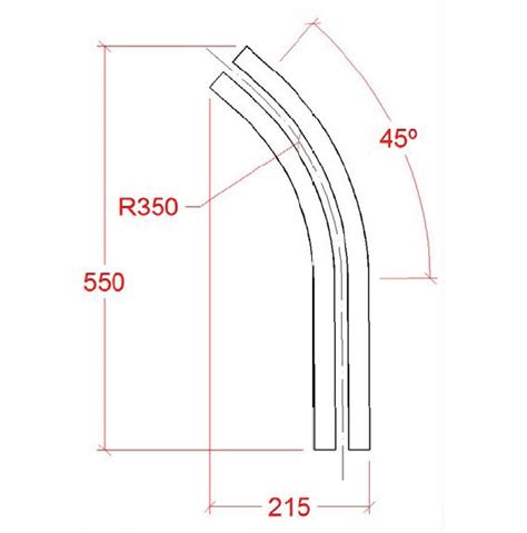 Koop VOLLEDIGE 45º HORIZONTALE CURVE