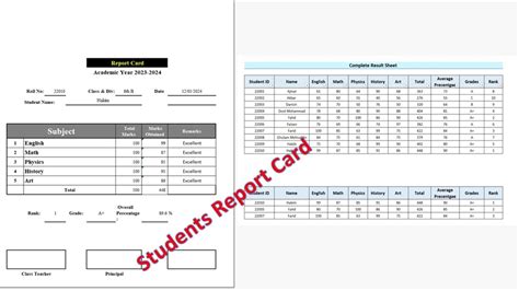 How To Create Students Report Card Youtube