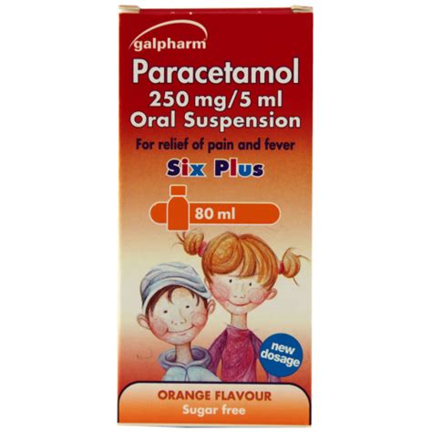 Galpharm Paracetamol 250mg 5ml Oral Suspension 80ml Pharma Xonline