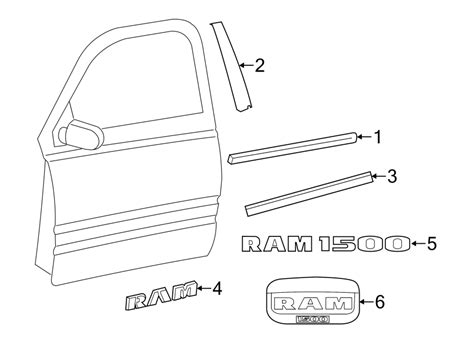 Ram 1500 Classic Door Nameplate Ram 1500 Classic Chrome 68448644aa