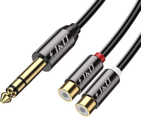 Teninyu 635mm 14 Inch Trs Stereo Jack Male To 2 Rca