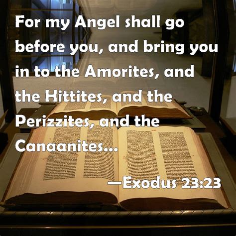 Exodus For My Angel Shall Go Before You And Bring You In To The