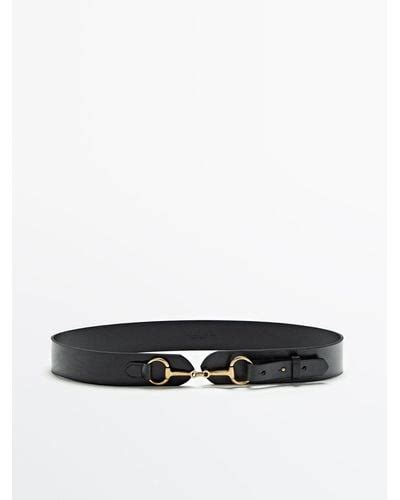 Black Massimo Dutti Belts For Women Lyst