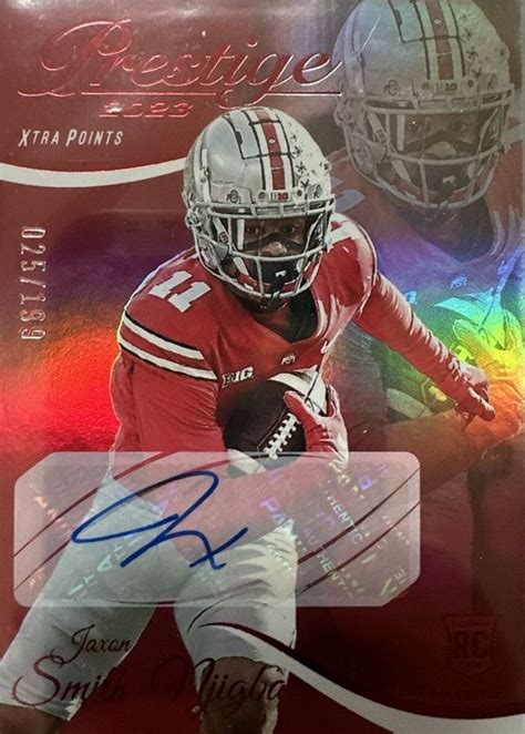 Jaxon Smith Njigba 2023 Prestige 347 Xtra Points Signatures Red 199