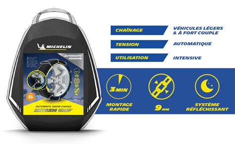 Michelin Extrem Grip Automatic Tension Snow Chains Amazon Co Uk