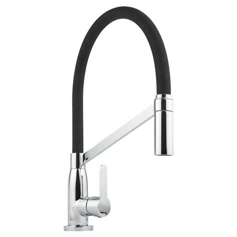 Milano Select Modern Monobloc Kitchen Mixer Tap Black And Chrome