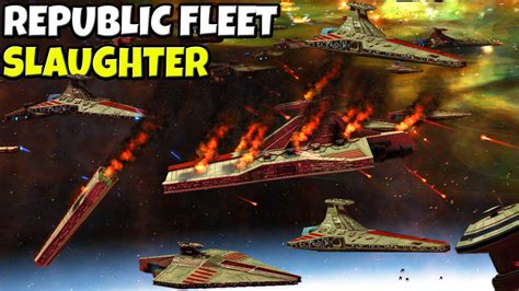 Massive Republic Fleet Burns In Battle Star Wars Eaw Fall Of The