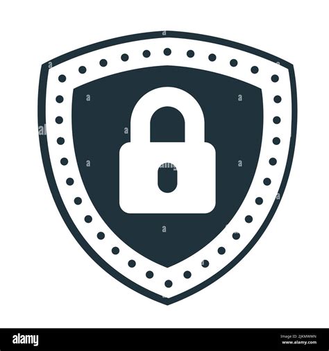 A Symbol Of Lock In A Shield On Isolated White Background Security Concept Stock Vector Image