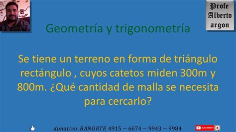 Se Tiene Un Terreno En Forma De Tri Ngulo Rect Ngulo Cuyos Catetos