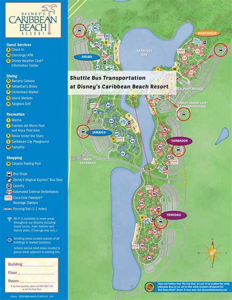 Disney Caribbean Beach Resort Map United States Map