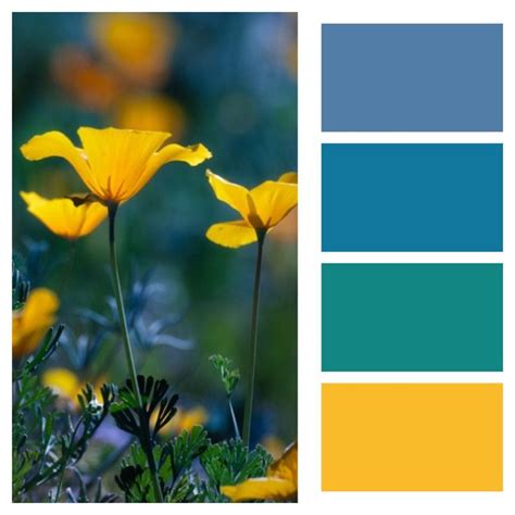 Meadow Inspired Mustard Yellow And Teal Color Palette Turquoise Color