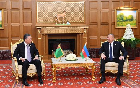 Azerbaijani Turkmen Presidents Meet In Ashgabat Photo Trend Az