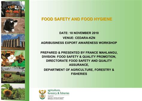 Directorate Food Safety And Quality Assurance