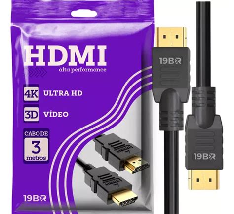 Cabo Hdmi Gold K M Metros Mts D Full Hd Blindado Tv Pc Loja Br