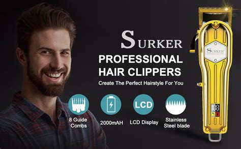 Surker Tondeuse Chevuex Pour Hommes Professionnelle Tondeuse Cheveux