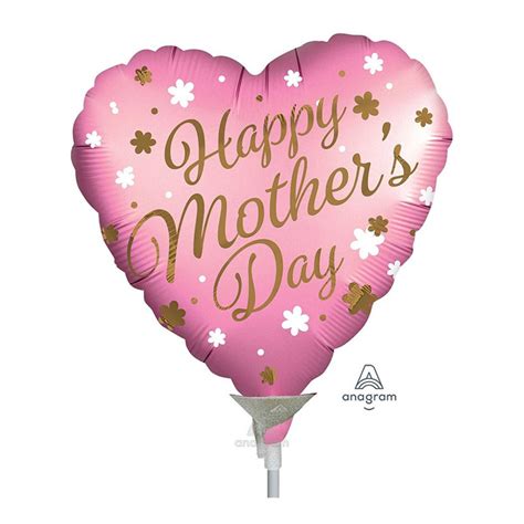 Happy Mothers Day Balloon On Stick Foil 9 Party Delights