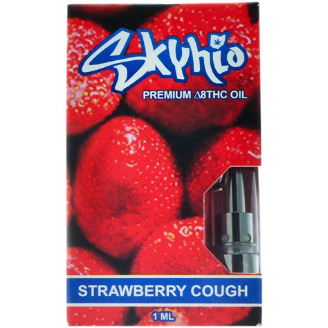 Skyhio Delta 8 Vape Cartridge Strawberry Cough 1ml Dr Ganja