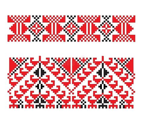 Ukrainian embroidery stock vector. Illustration of handmade - 12485872