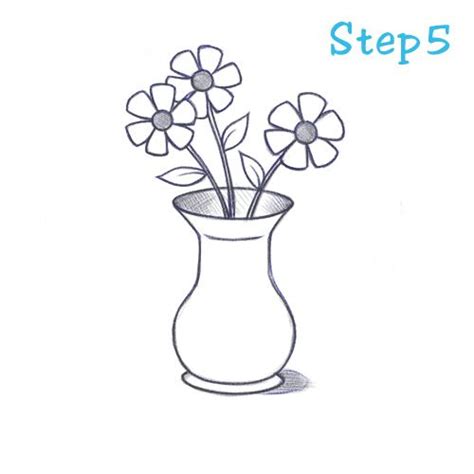 How To Draw A Flower Vase Beginning Flower Vase