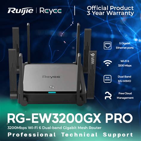 Ruijie Reyee Rg Ew3200gx Pro 3200m Wi Fi 6 Dual Band Gigabit Mesh