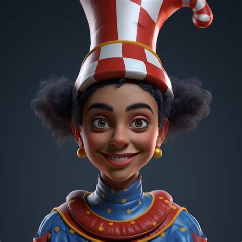 Modelo De Personagem 3d Jester Exclusivo E Multicultural No Blender