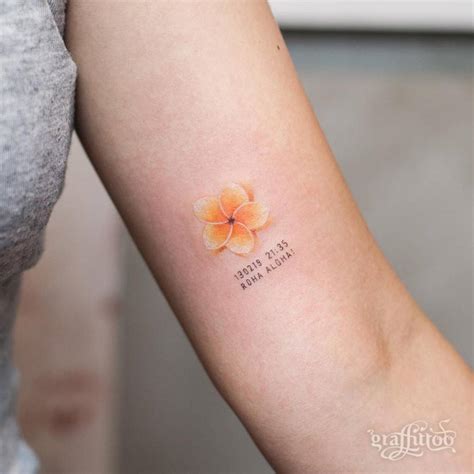 Frangipani Tattoo On The Inner Arm