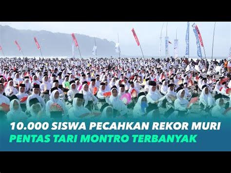 Pecahkan Rekor Muri Tari Montro Sepuluh Ribu Siswa Bantul Menari Di