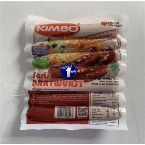 Jual Kimbo Sosis Bratwurst 6s 500gr Shopee Indonesia