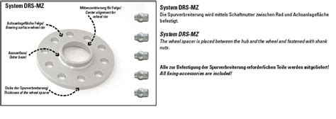 Satz Spurverbreiterungen H R 20 Mm DRS MZ Ford Puma2 J2K Schwarz