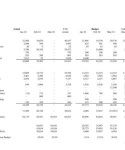 Non Profit Monthly Financial Report Template Templates Example