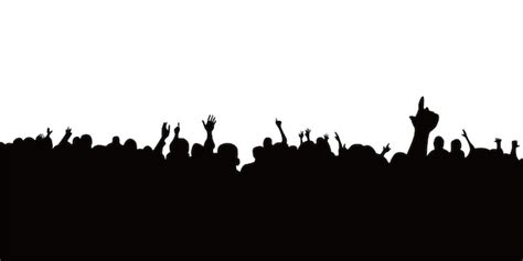 Premium Vector | Audience concert silhouette. people crowd in festival ...