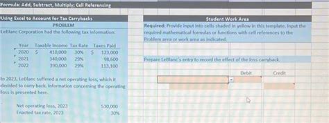 Solved Problem Required Provide Input Into Cells Shaded In Chegg