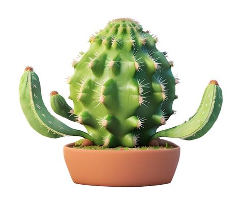 Premium Photo 3D Render For Cactus In Clay Pots