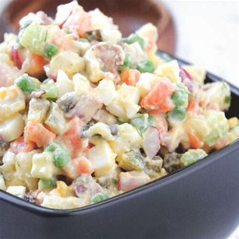 Russian Potato Salad Olivier No Mayo No Dairy Healthy Taste Of Life