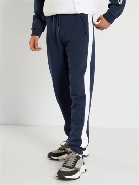 Pantalon De Jogging Avec Bandes Contrastantes Bleu Marine Kiabi 6 00€