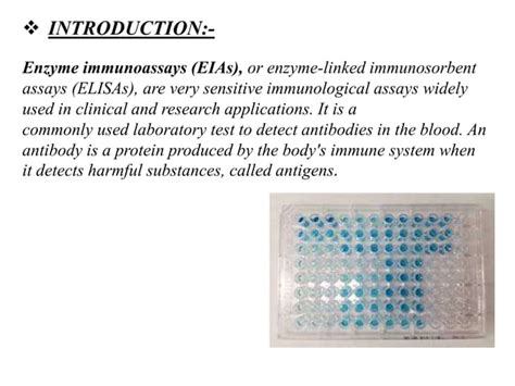 ELISA ENZYME LINKED IMMUNO SORBENT ASSAYS Pptx