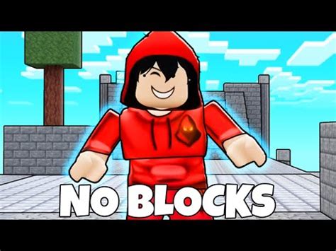 I Did The No Blocks Challenge Roblox Bedwars Youtube