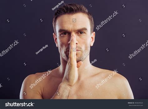 Portrait Handsome Naked Man Looking Camera Stock Photo Shutterstock