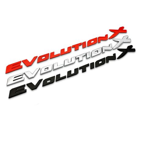 Evolution X Logo Abs Plastic Sticker Rear Bumper Emblems Badge Logo For